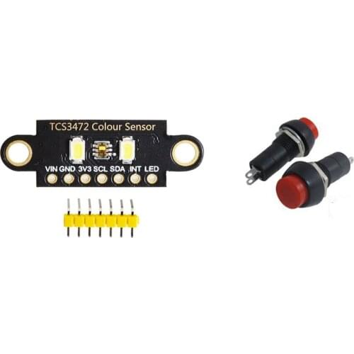 5x AC 250V 3A SPST On/Off Self Locking Push Button Switch & 1x Color Recognition Sensor TCS230 Bright Light Sensor