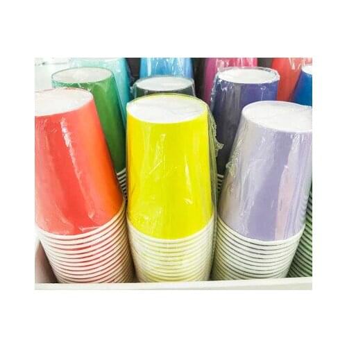 9 oz Party Disposable Paper Cups Coffee Mug Picnic Tableware Decor Baby Shower Birthday Party Decor Kids Home Decor Gadgets