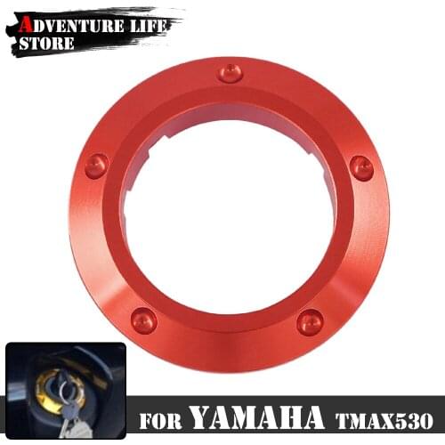 Motorcycle Accessories CNC Aluminum Ignition Key Switch Protector Ring For YAMAHA TMAX 530 TMAX530 T-MAX 530 2012 2013 204-2019