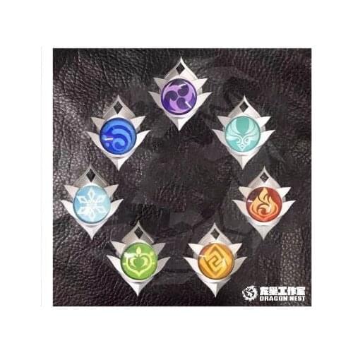 Anime Genshin Impact Element God Eye God Eye Badge God Peripheral Winter God Eye Badge Brooch Pin Badge Sephiroth Gifts Cosplay