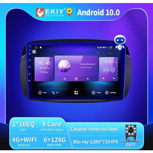 EKIY 9" IPS Full Touchscreen Car Radio For Mercedes Benz Smart Fortwo W453 W257 2015 2016 2017 Navigation GPS Multimedia Player