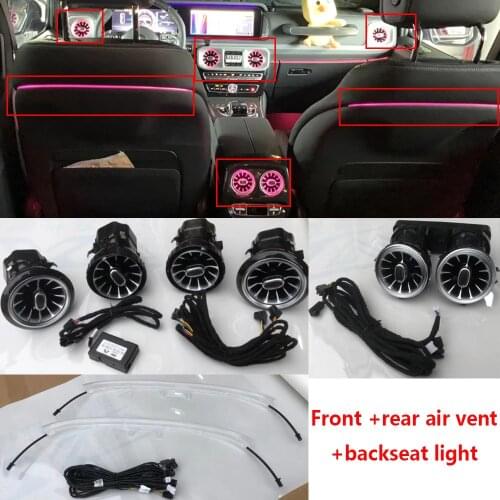 Car Air Vent Ambient Light LED Console AC Condition Outlet Turbine Light Backset Mood Light For Mercedes-Benz G-Class W464