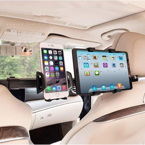 360° Car Phone Seat Holder Car Seat Back Rear Pillow Holder Rotating Stands Two-In-One At The Same Time Design For Tablet