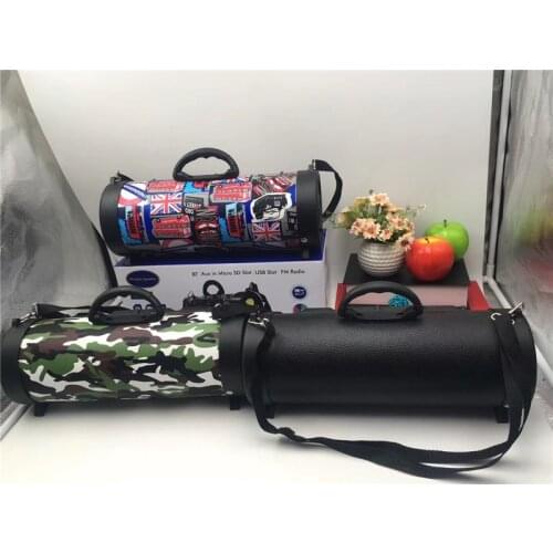 Shoumi Wireless Bluetooth Speaker Outdoor Portable Stereo Bass Soundbar 2000mAh Music FM/USB/TF/LED Speaker With Shoulder Belt