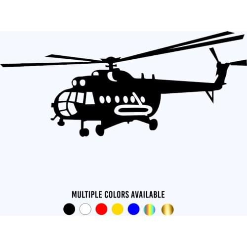 CK2541#23*10cm MI-8 helicopter car sticker vinyl decal silver/black car auto stickers for car bumper window car decorations