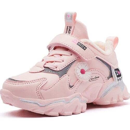 2021 Girls Baby Lace-Up Fashion Sneakers Toddler/Little/Big Kids Platform Fashion Trainers Children Soft Pu Leather Brand Shoes