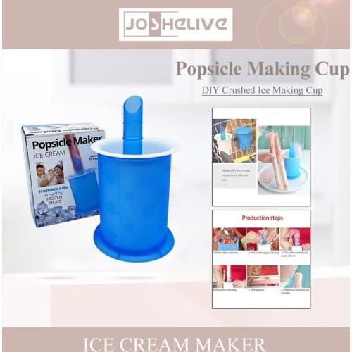 Popsicle Mold Blue Healthy Recyclable Children’s Handmade Fun Ice Cream Pudding Dessert Frozen Gourmet Kitchen Tool Set
