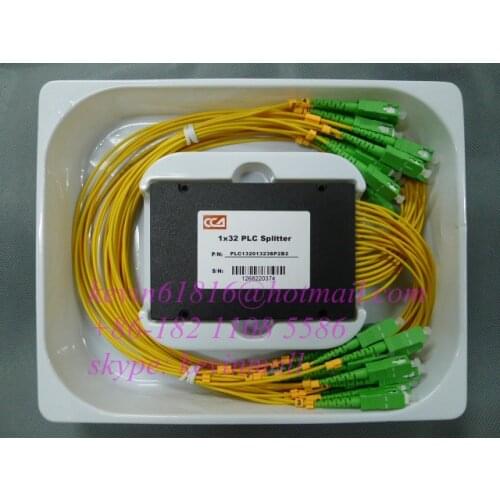 1*32 CATV Fiber Optic PLC Splitter pigtail, singlemode, with SC/APC connector for FTTH,1x32 ODN box module