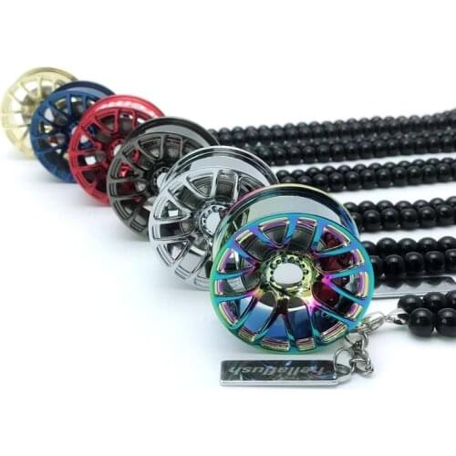 Cool Metal Wheel Hub RearView Mirror Hanging Accessories Fashion Simulation Car Ornament Decorations Pendant 6 Colors Hip-hop