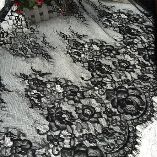3m/pack width 70cm white exquisite eyelash lace embroidery lace fabric clothing accessories Free Shipping