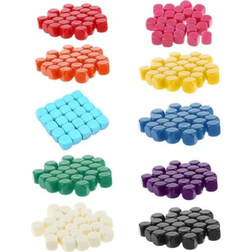 20pcs 16mm Dice Filleted Corner Blank Dice 6 Sided DIY Engravable Teaching Dice