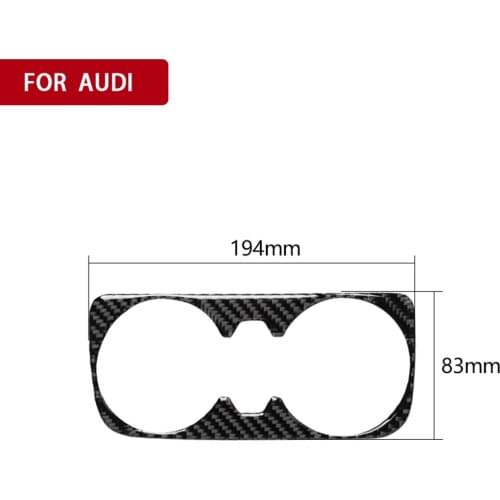 LHD Carbon Fiber Interior Water Cup Holder Panel Cover Trim For Audi Q7 16-2019