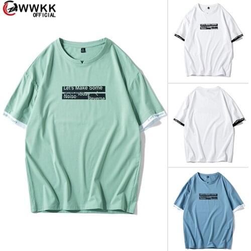 WWKK Mens 2020 Lets make some noise T-Shirts O-Neck Streetwear Clothing Fashion Hip Hop Camisetas Leisure Male Summer Tops tee