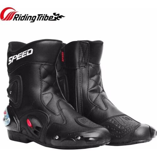 Riding Tribe Mens Motorcycle Racing Boots Protective Gear Anticollision Anti-skid Shifter Shoes Motorcycle Accessories A004
