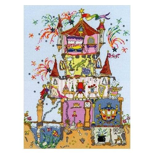 Top Quality fairy tale castle Cartoon Sewing kit Embroidery Needlework 14CT Unprinted Cross Stitch Kits Art DIY Handmade Decor