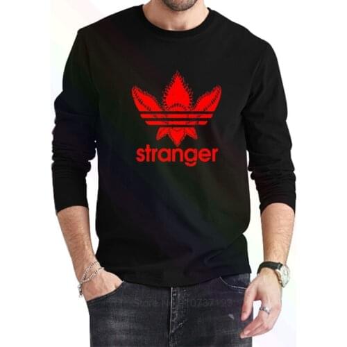 Stranger things Logo Classic Black T-Shirt 2021 Newest Summer Mens Long Sleeve Popular Tees Shirt Tops Novel Unisex
