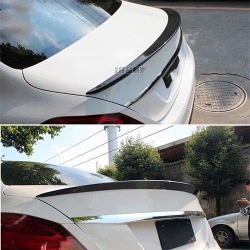 Use For Benz E Class W213 Spoiler 2016--2020 Year Sedan 4-door Glossy Real Carbon Fiber Rear Wing Amg Style Accessories Body Kit