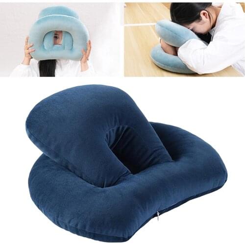 Portable Nap Pillow Relieve Back Pain Neck Protector for Camping Desk Seat