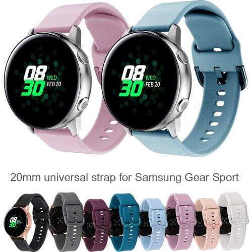 20mm Watch Strap for Samsung Galaxy Watch Silicone Watchband Strap for Samsung Galaxy Watch Active 2 for Garmin Vivoactive 3