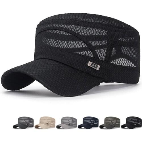 2021 Summer Men and Women Flat Hats, Casual Hats, Sun Hats, Fishing Hats, Outdoor Sun Hats, Breathable Hats, Adjustable Sun Hats