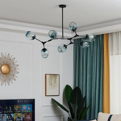 Modern Led Chandeliers Nordic Design Glass Ball Chandeliers Lighting for Living Room Bedroom Home Indoor Deco Lighting Luminaire