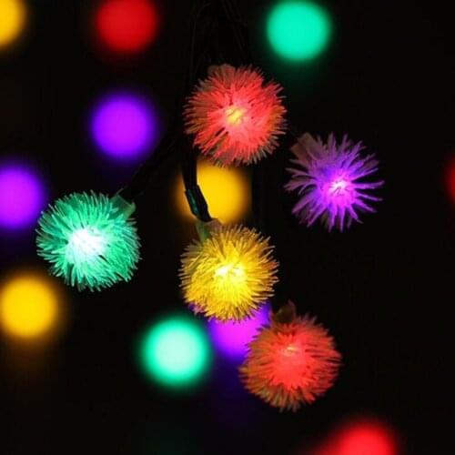 Solar Lighting 6.5M/30LED Garden Solar Lamp Fairy String Lights Solar Hair Ball String Solar Power Lamp Christmas Decoration