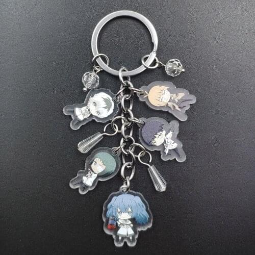 Tokyo Ghoul Exquisite Acrylic Anime Key Ring Cartoon Keychain Flash Transparent Pagoda Ball Beads Schoolbag Decoration Gift