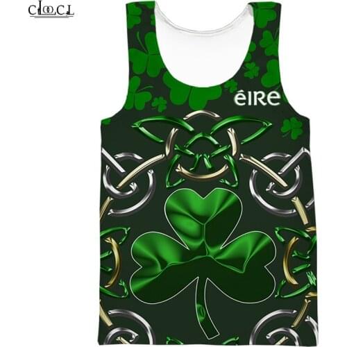 CLOOCL St Patricks Day Irish Tank Top Gym Clothing 3D Print Tank Top Men Women Streetwear Vest Bodybuilding Shirt Drop Shipping