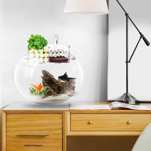 Aquarium External Filter Box Acrylic External Hanging Water Purifier for Round Fish Tank Accessories C1