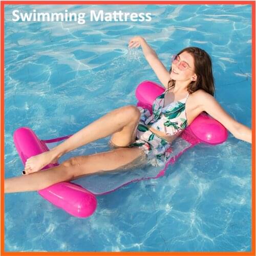 Water Hammock Inflatable Recliner Floating Swimming Mattress Lounge Bed for Swimming Sea Swimming Ring Pool Party Toy