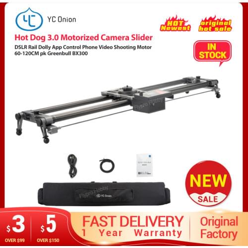 YC Onion Hot Dog 3.0 Camera DSLR Slider Motorized Rail Dolly App Control Phone Video Shooting Super Low Noise Motor 60-120CM