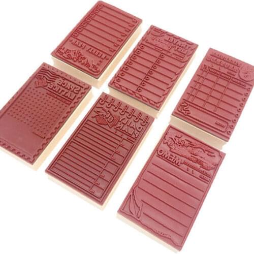 1PCS/set Kawaii Vintage PLAN SCHEDUAL Planner Rubber stamp DIY wooden rubber stamps for scrapbooking standard stamp