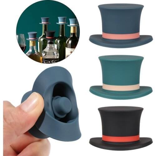 1PC Wine Bottle Stopper Silicone Creative Champagne Wine Beer Bottle Cork Stopper Wine Bottle Plug Sealer Cap Bar Kitchen Tool