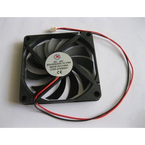 10 pcs Brushless DC Cooling Fan 11 Blade 24V 8010S 80x80x10mm 2 Wires