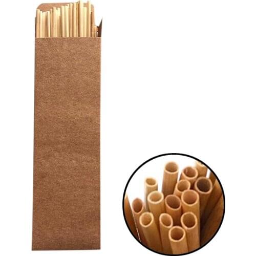100PCS / Pack 20CM Nice Wheat Straw Environmentally Friendly Straw Bar Kitchen Accessories