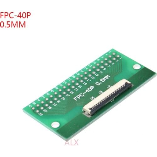 2PCS FPC-40PIN CABLE PITCH 0.5MM TO DIP PITCH 2.54MM smt adapter PCB BOARD FFC 40P FPC 40Pin connector WIRE TO DIP40 Converter