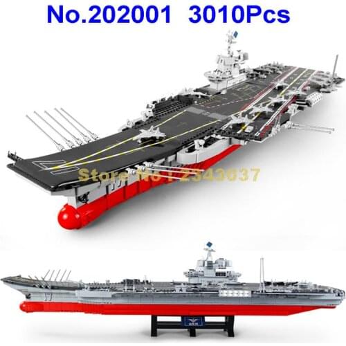 202001 3010pcs Military Aircraft Carrier Army Weapon 35 Fighters 8 Cars 10 Led Building Blocks Toy