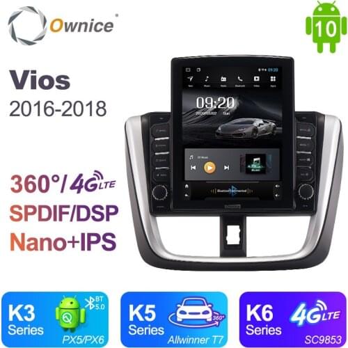 Ownice Android 10.0 Car Multimedia for Toyota Vios 2016 - 2018 Car Auto Radio 2 din Audio Video System Unit DSP 4G LTE Navi