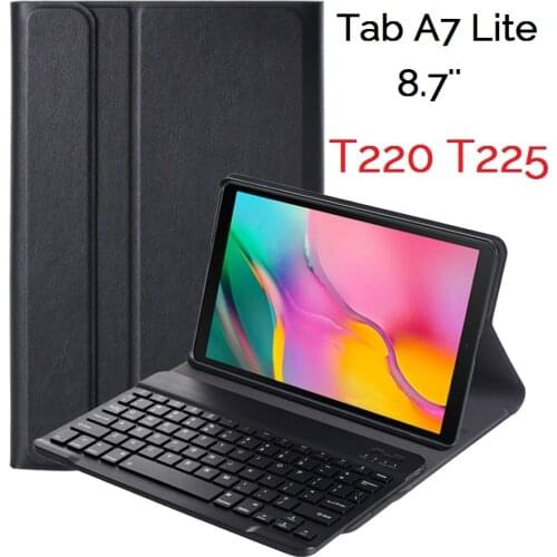 For Samsung Tab A 7 Lite 8.7'' 2021 T220 T225 Case with Keyboard Russian Spanish Wireless for Samsung Tab A 7 Lite T220 Cover