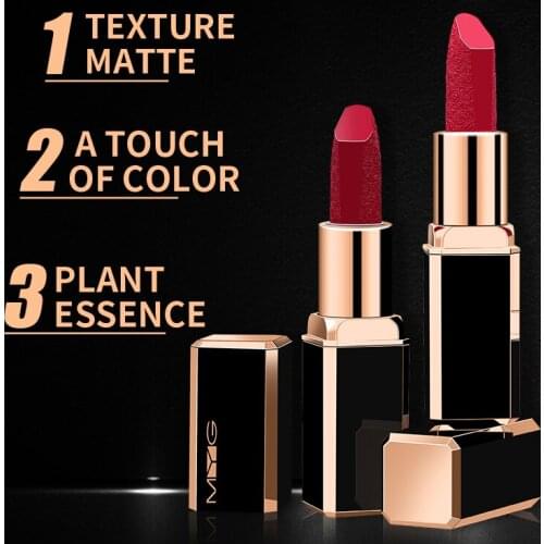 MYG black gold soft lipstick red matte lipstick aesthetics of roses long-lasting plant essence waterproof lipstick
