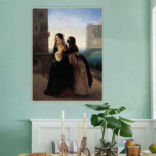 Citon Francesco Hayez《Vengeance is Sworn》Canvas Oil Painting Artwork Poster Picture Background Wall Decor Home Decoration