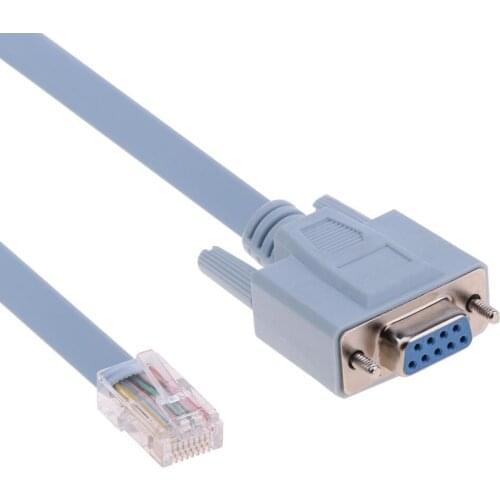 Console Cable RJ45 Ethernet to RS232 DB9 COM Port Serial Female Routers Network Adapter Cable for Cisco Switch Router