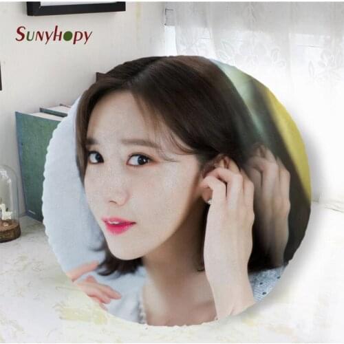 Yoona Round Decorative Cushion Cover Home Decor Peach Skin Pillowcase For Sofa 40cm50cm60cm In Diameter-WJY