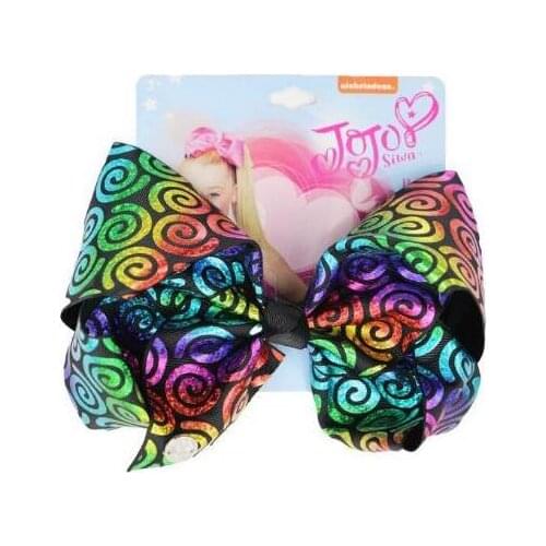HOT SALE 7inch Bowknot Hair Clips Graffiti Ribbon vortex For Girls Princess Hair Bows Hairgrips Kids Hair Accessories