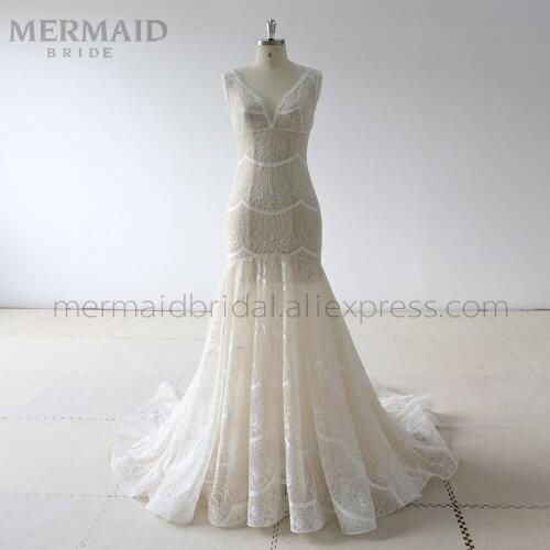Mermaid Bride V-neck Women Dresses