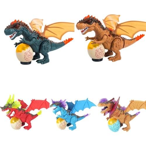 Simulation Jurassic Dinosaur Figures Toy Realistic Dinosaur Toy With LED Light Sound Fun Toy Model Collection Toy For Kids