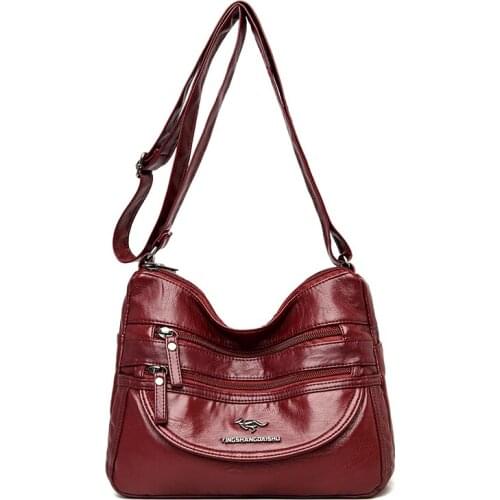 Fashion Simple Stitching Ladies Sac Luxury Designer Handbag Retro Girl Casual Shoulder Bag High Quality PU Leather Messenger Bag