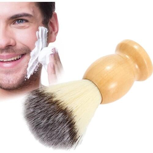 Men Shaving Beard Brush Badger Wooden Handle Hair Brush Face Cleaning High Quality Pro Barber Salon Razor Tool Hair Accessories