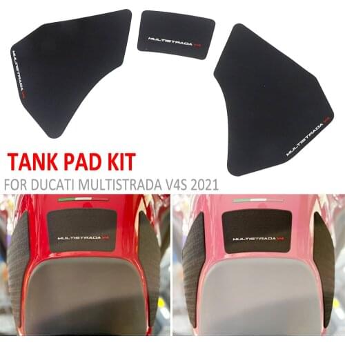 NEW Motorcycle Waterproof Non-slip Side Fuel Tank Pad Stickers Rubber Stickers FOR DUCATI Multistrada V4 S V4S 2021