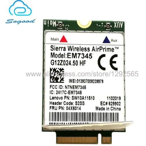 New GOBI5000 EM7345 4G Module NGFF M.2 WWAN 04X6014 LTE/HSPA+ Card For IBM Lenovo Thinkpad T440 T450S T540P W540 L440 X240 X1